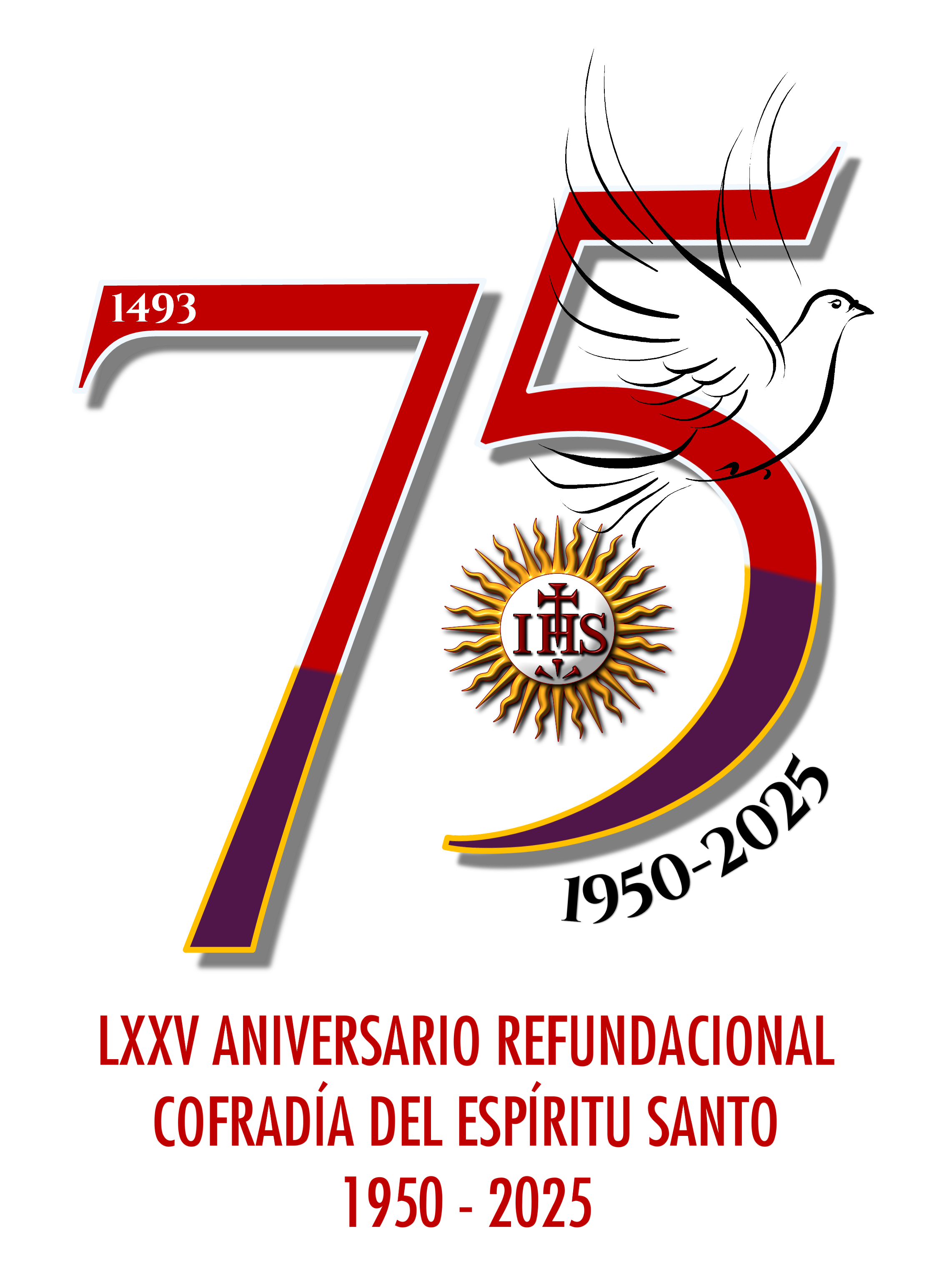 Logotipo del 75.º aniversario refundacional